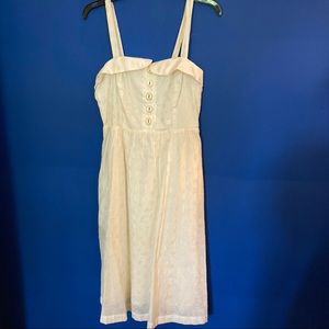 Anthropologie Maeve Gold Polka Dot Midi Dress